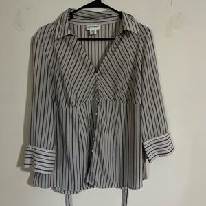 Maternity Xl button striped shirt